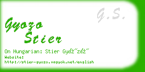 gyozo stier business card